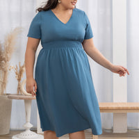 Audrey Midi Dress In Blue Jay