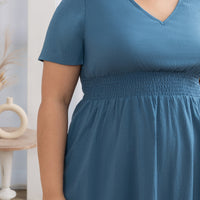 Audrey Midi Dress In Blue Jay