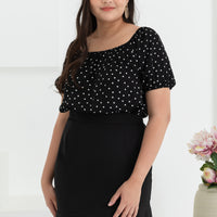 Mirabelle Ruffle Pencil Skirt In Black