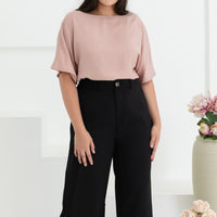 Aubrey Wide Leg Culottes In Black