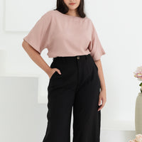 Aubrey Wide Leg Culottes In Black