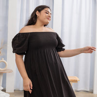 Shelley Smocked Dress In Black