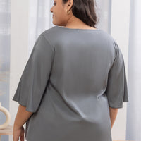 Sadie Butterfly Sleeves Top In Grey