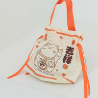 Curvy Fortune Cat Orange Bag