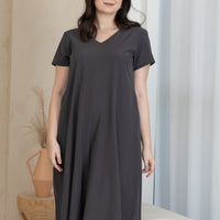 Juniper V-Neck Jumpsuit In Grey