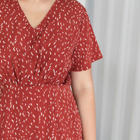Yvette Dress Romper In Red