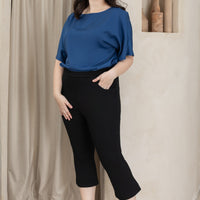 Zoe Cropped Flare Pants In Black