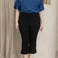 Zoe Cropped Flare Pants In Black