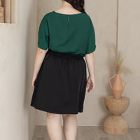 Tyra A-Line Knee Length Skort In Black