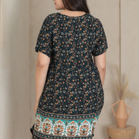 Anne Notched Neckline Dress In Black