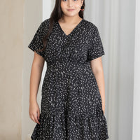 Yvette Dress Romper In Black