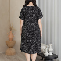 Charlotte V-Neck Midi Dress In Black