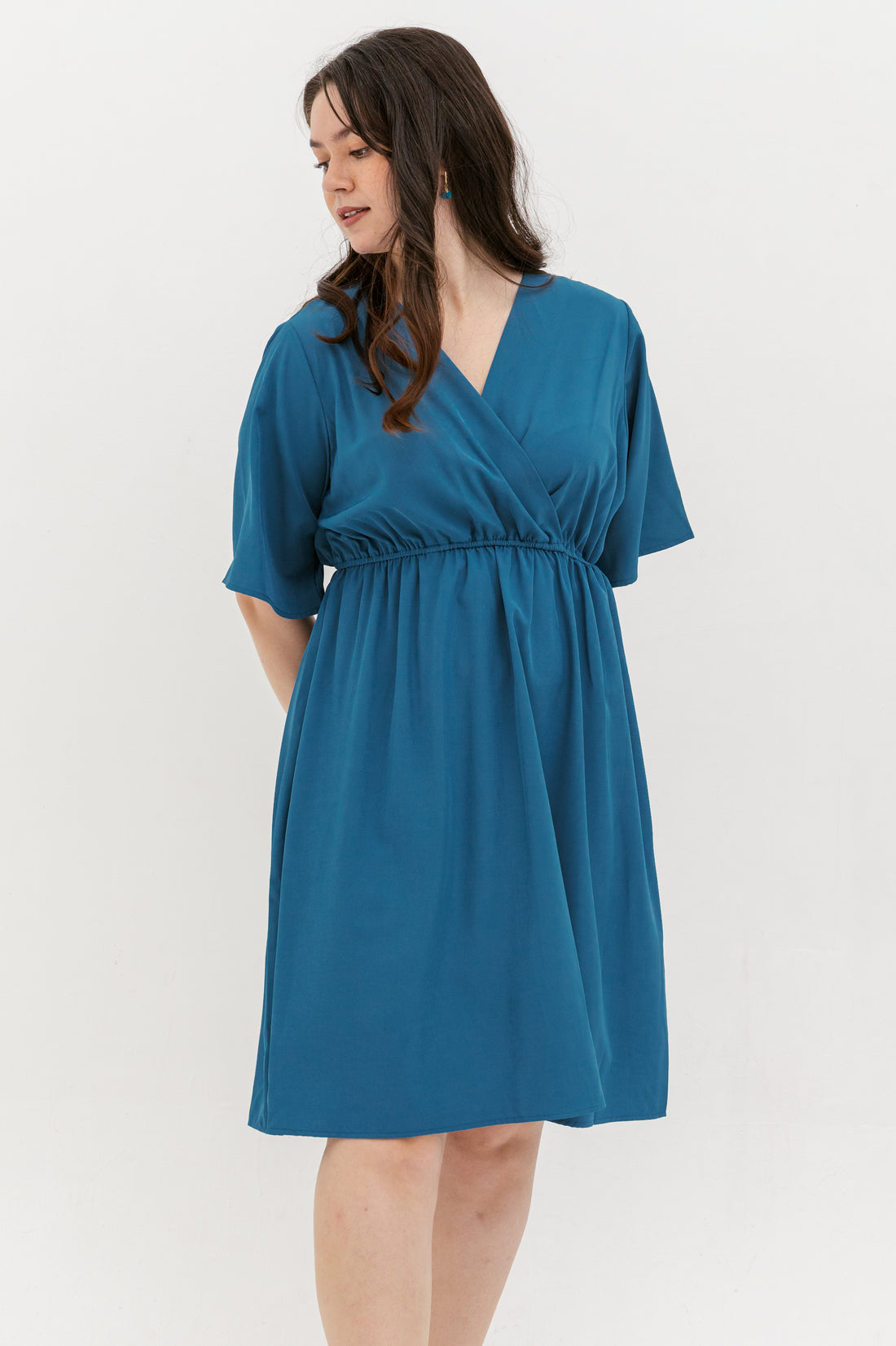 Kelly Wrap Dress In Cerulean Blue