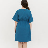 Kelly Wrap Dress In Cerulean Blue