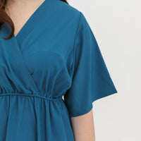 Kelly Wrap Dress In Cerulean Blue