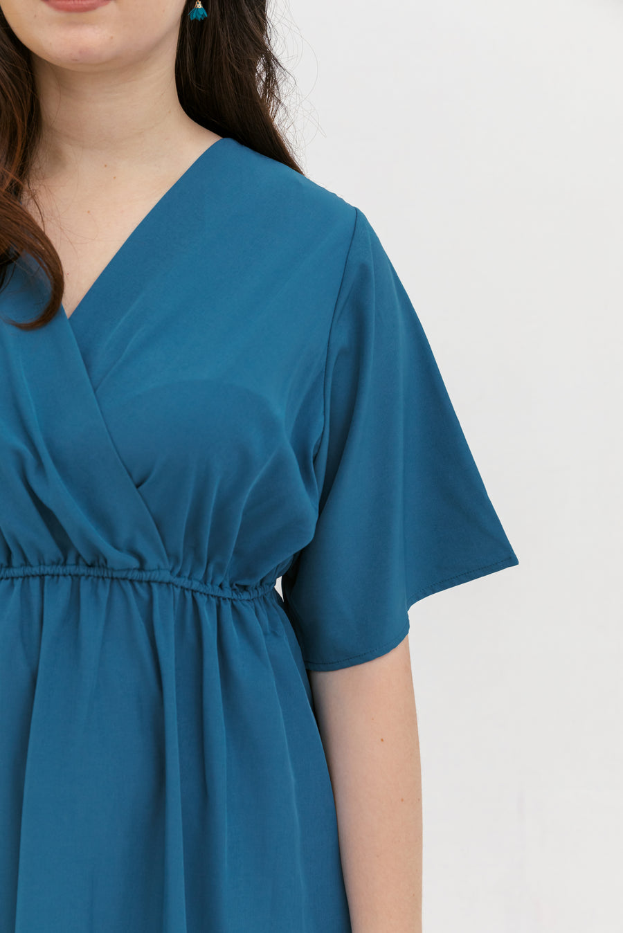 Kelly Wrap Dress In Cerulean Blue