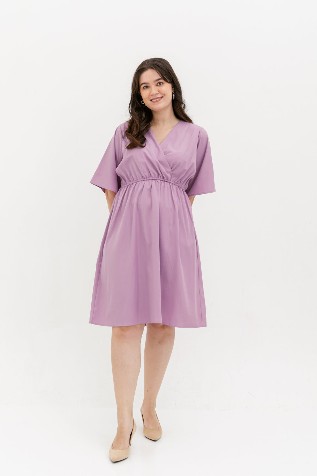 Kelly Wrap Dress In Plum