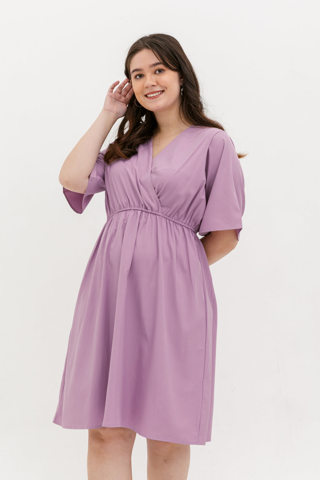 Kelly Wrap Dress In Plum