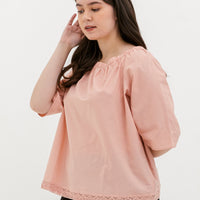 Mila Lace Top In Blush Pink