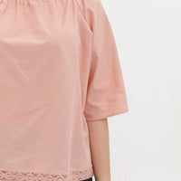 Mila Lace Top In Blush Pink