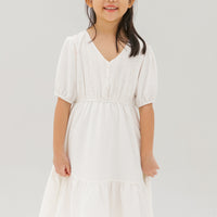 Caylee Embroidered Eyelet Dress In White