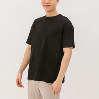 Kane Waffle Knit Pocket T-Shirt In Black